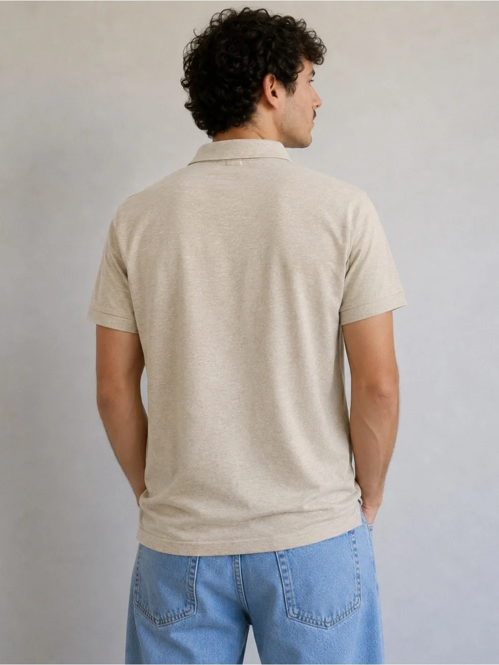 Vintage Polo Ralph Lauren Men’s Beige Polo Shirt